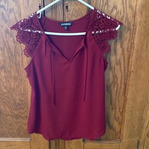 Express size XS burgundy womens top